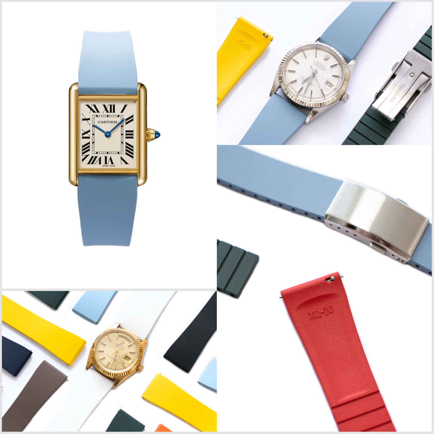 Quick Release Cut To Size CTS Rubber Band For Watches, FKM Rubber Band For Watches
