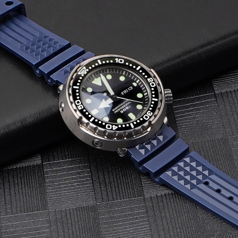 Rubber Band For Seiko Prospex SKX Divers Watches, 22mm 20mm Replacement Watch Band With Buckle For Seiko Prospex Diver’s Watch Rubber Watch Strap