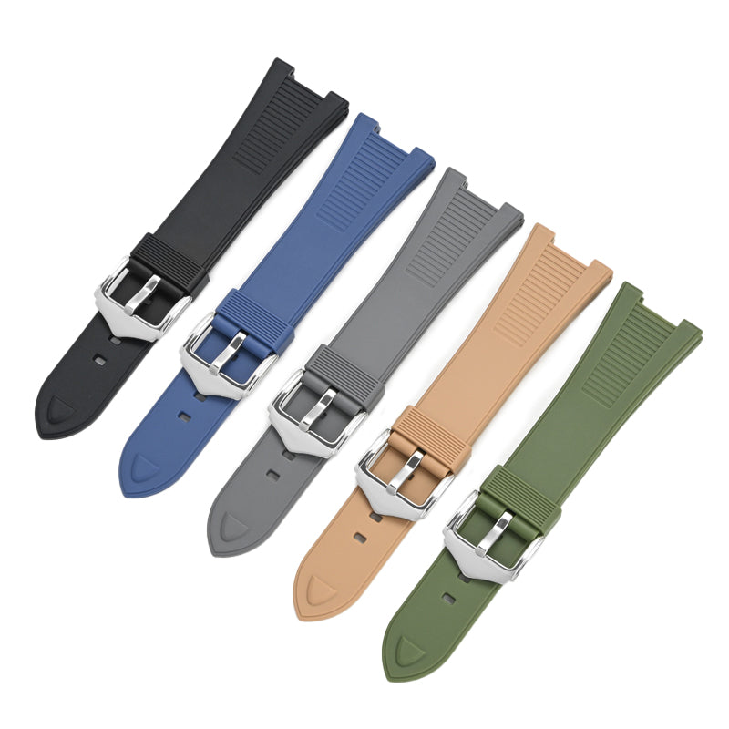 25mm Rubber Band For Patek Philippe Nautilus With Buckle, Rubber Watch Band Straps For Patek Philippe 5711 5712 5980