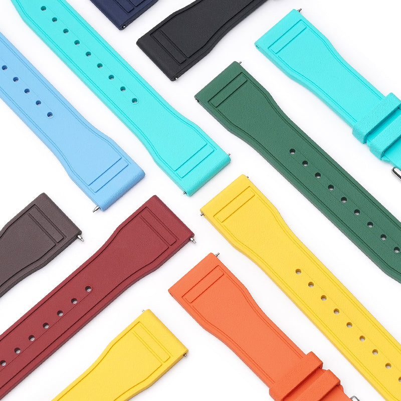 Quick Release Rubber Band For IWC Pilot Portuguese Watches, Replacement Watch Band With Buckle For Pilot Watches FKM Rubber