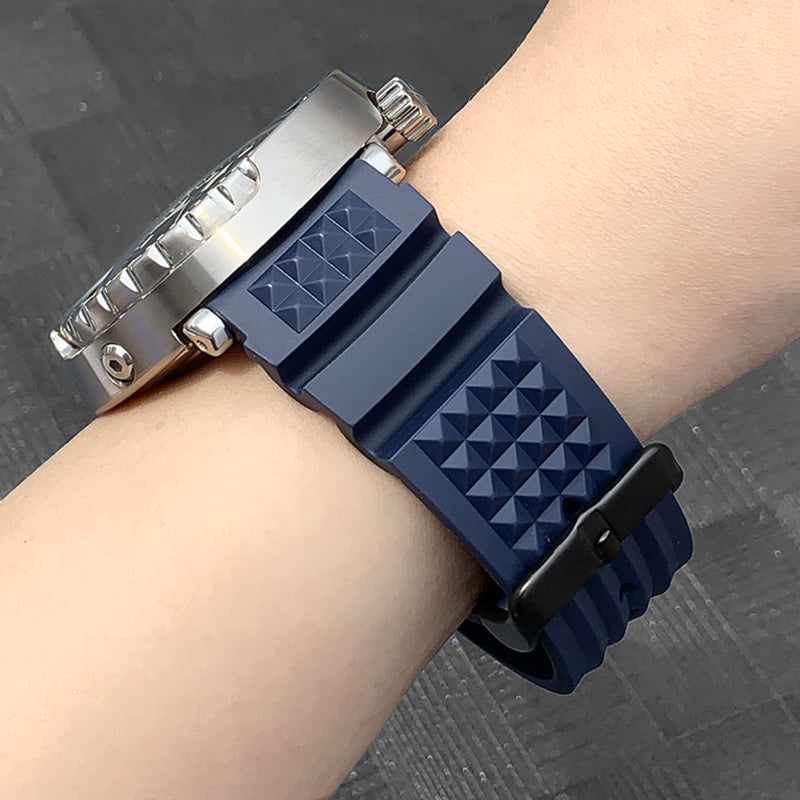 Rubber Band For Seiko Prospex SKX Divers Watches, 22mm 20mm Replacement Watch Band With Buckle For Seiko Prospex Diver’s Watch Rubber Watch Strap