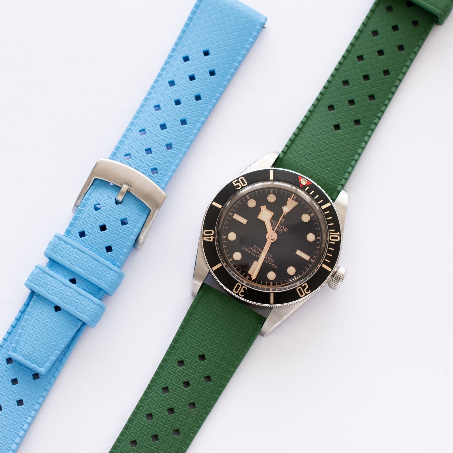 Quick Release Tropical Rubber Band For Watches, Replacement FKM Watch Band Straps For Watches