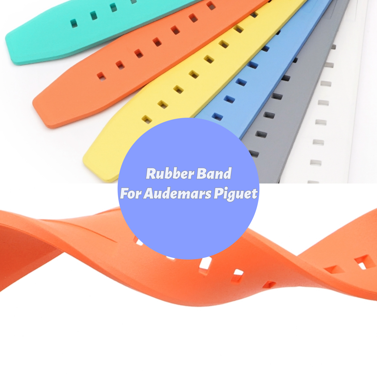 26mm FKM Rubber Band For Audemars Piguet Watches, 26mm Rubber Watch Band For AP Watches