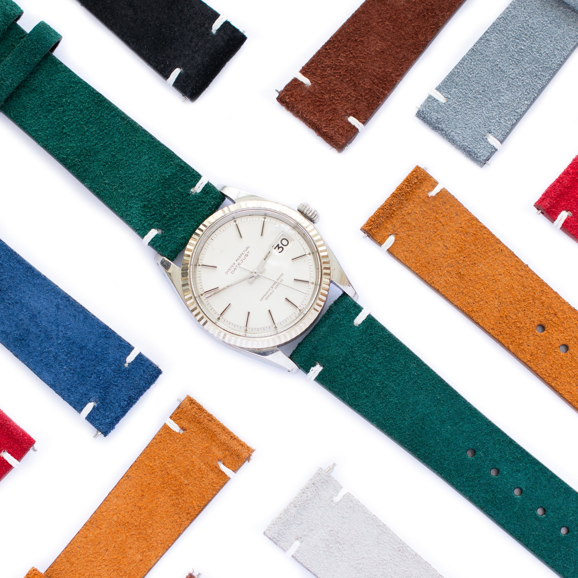 Vintage Suede watch straps 22mm 20mm