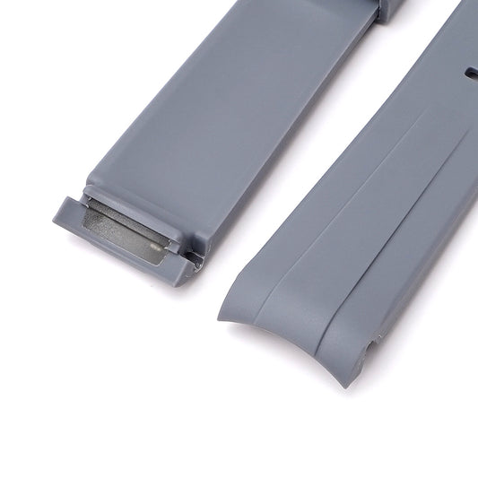 20mm Curved End Rubber Band For Omega Speedmaster, Replacement Watch Bands With Buckle For Omega X Swatch MoonSwatch and SpeedMaster
