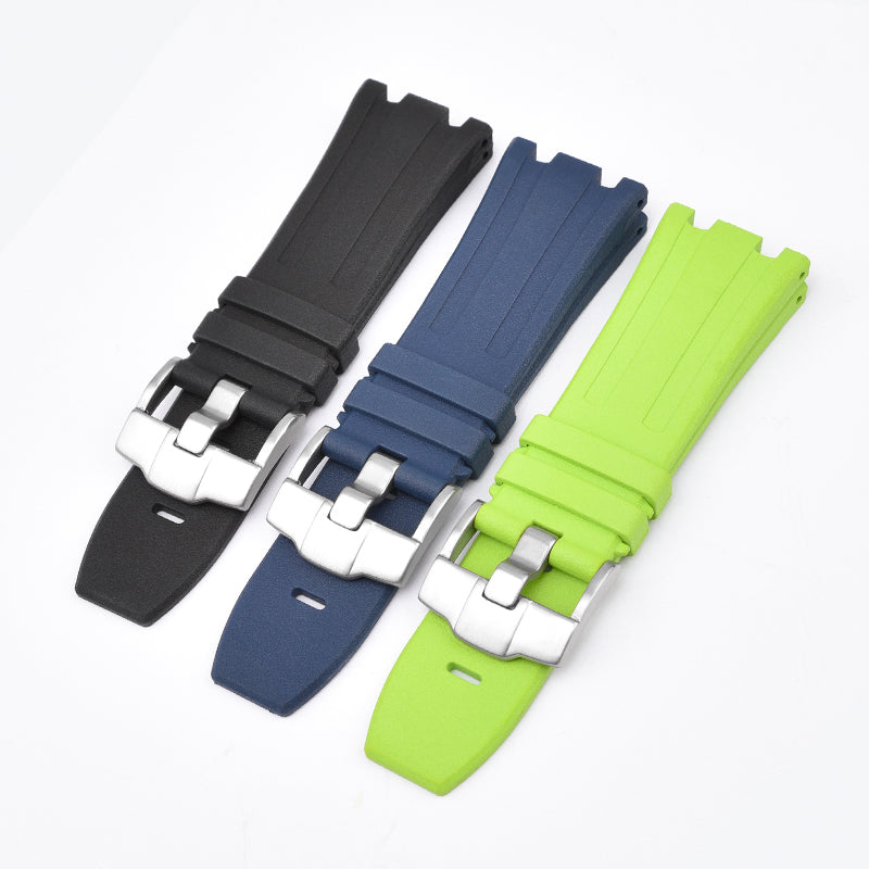 28mm FKM Rubber Band For Audemars Piguet Watches With Buckle, 28mm Rubber Watch Band With Buckle For AP Watches
