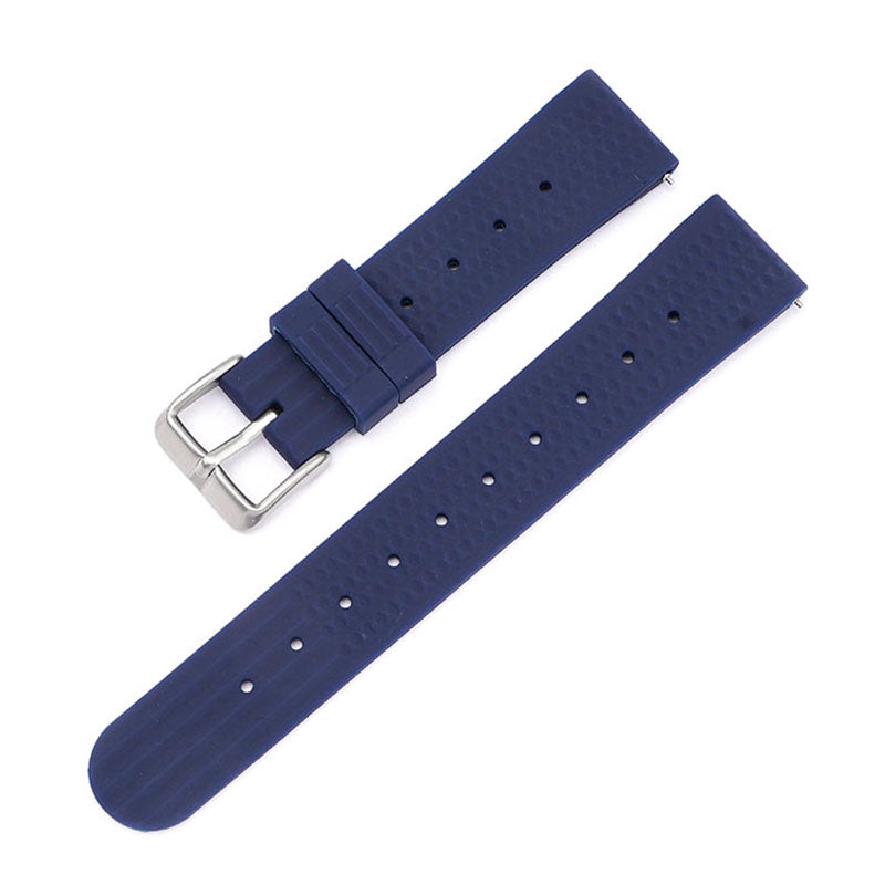 Quick Release 22mm Rubber Band For Seiko Prospex SKX Divers Watches, Replacement Watch Band With Buckle For Seiko Diver’s Watches Waffle Rubber Watch Strap
