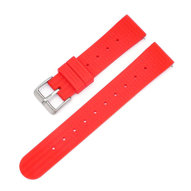 Quick Release 22mm Rubber Band For Seiko Prospex SKX Divers Watches, Replacement Watch Band With Buckle For Seiko Diver’s Watches Waffle Rubber Watch Strap