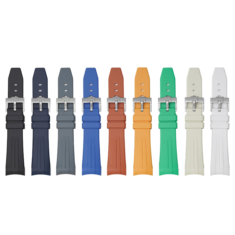 22mm Curved End Rubber Band For Blancpain X Swatch, Replacement Watch Bands With Buckle For Blancpain X Swatch Silicone Rubber Watch Strap - Multiple Colors