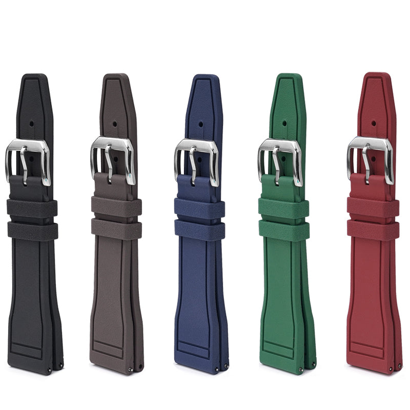 Quick Release Rubber Band For IWC Pilot Portuguese Watches, Replacement Watch Band With Buckle For Pilot Watches FKM Rubber