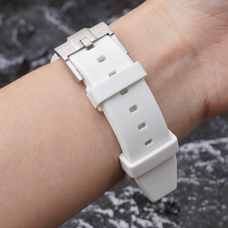 22mm Curved End Rubber Band For Blancpain X Swatch, Replacement Watch Bands With Buckle For Blancpain X Swatch Silicone Rubber Watch Strap - Multiple Colors
