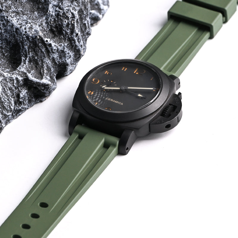FKM Rubber Band For Panerai Watches With Buckle, Replacement Watch Bands For Panerai Watches