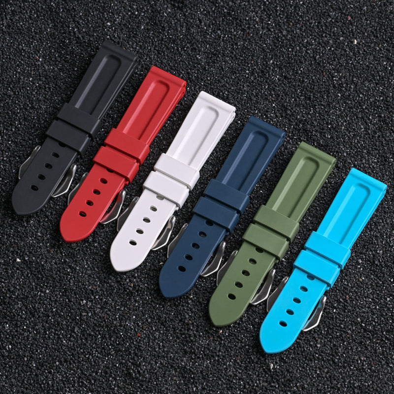 FKM Rubber Band For Panerai Watches With Buckle, Replacement Watch Bands For Panerai Watches