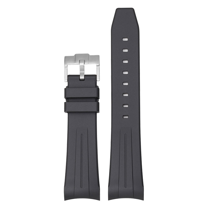 22mm Curved End Rubber Band For Blancpain X Swatch, Replacement Watch Bands With Buckle For Blancpain X Swatch Silicone Rubber Watch Strap - Multiple Colors