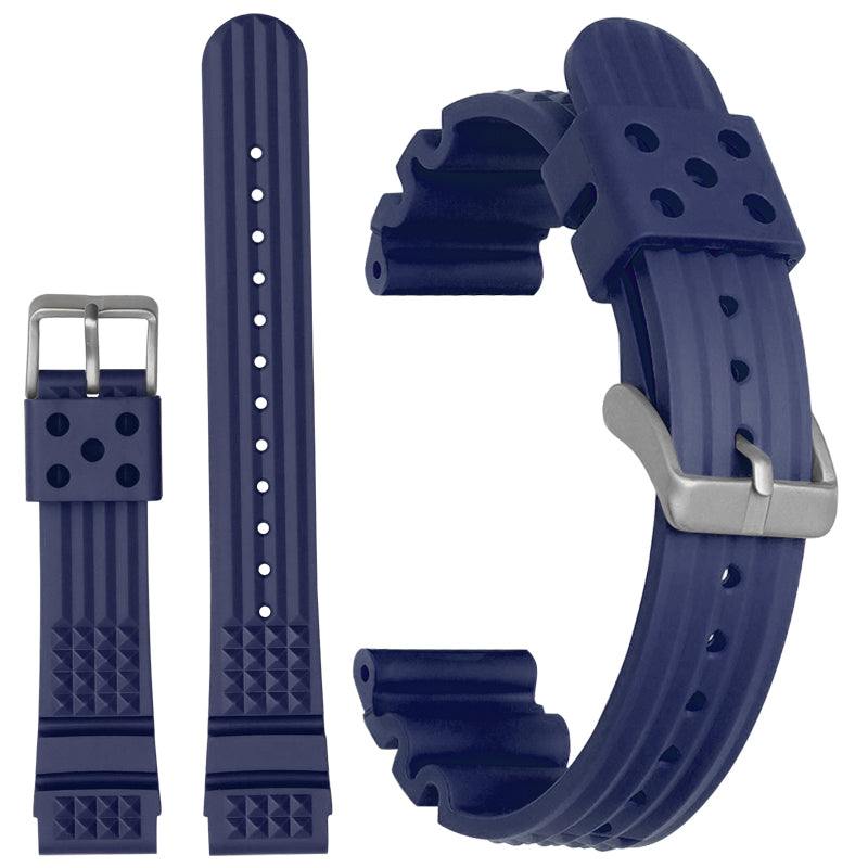 Rubber Band For Seiko Prospex SKX Divers Watches, 22mm 20mm Replacement Watch Band With Buckle For Seiko Prospex Diver’s Watch Rubber Watch Strap