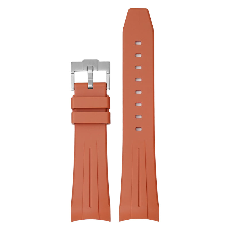 22mm Curved End Rubber Band For Blancpain X Swatch, Replacement Watch Bands With Buckle For Blancpain X Swatch Silicone Rubber Watch Strap - Multiple Colors
