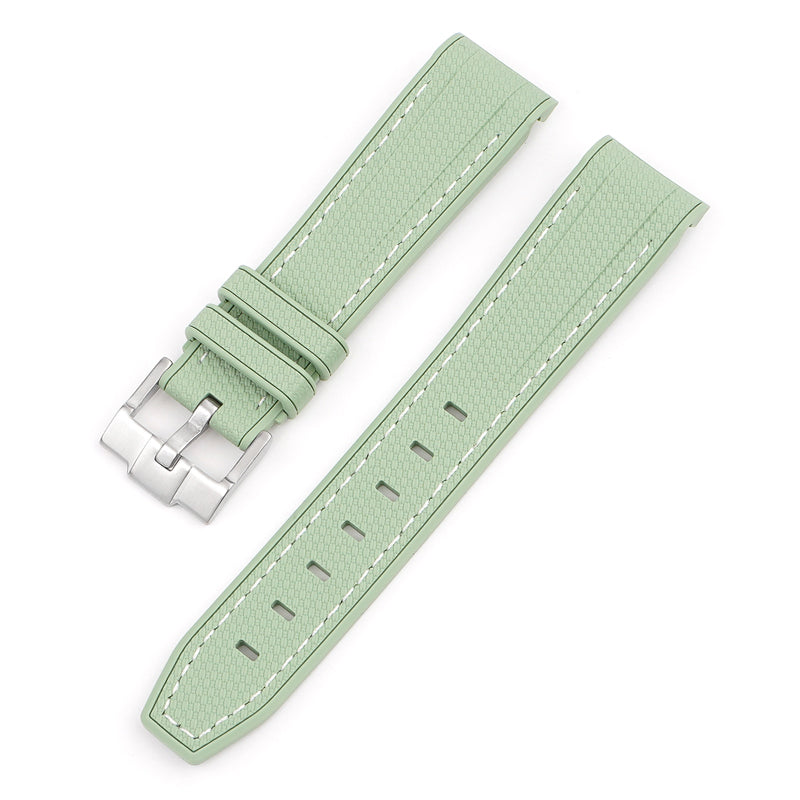 20mm Curved End Rubber Band For Omega X Swatch MoonSwatch, Replacement Watch Bands With Buckle For Omega X Swatch MoonSwatch and SpeedMaster - Multiple Colors