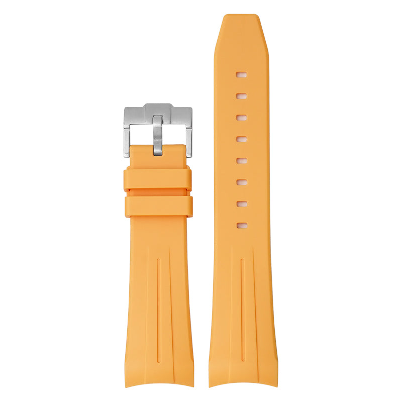 22mm Curved End Rubber Band For Blancpain X Swatch, Replacement Watch Bands With Buckle For Blancpain X Swatch Silicone Rubber Watch Strap - Multiple Colors