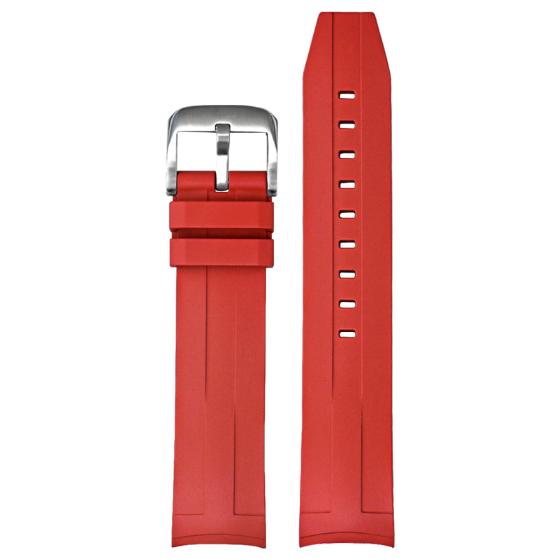 21mm FKM Rubber Band For Tissot Seastar 1000 Powermatic 80 T120407A, Replacement Curved End Watch Band For Tissot Seastar 1000 Watches