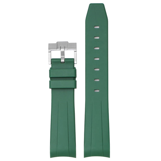 20mm Curved End Rubber Band For Omega Speedmaster, Replacement Watch Bands With Buckle For Omega X Swatch MoonSwatch and SpeedMaster