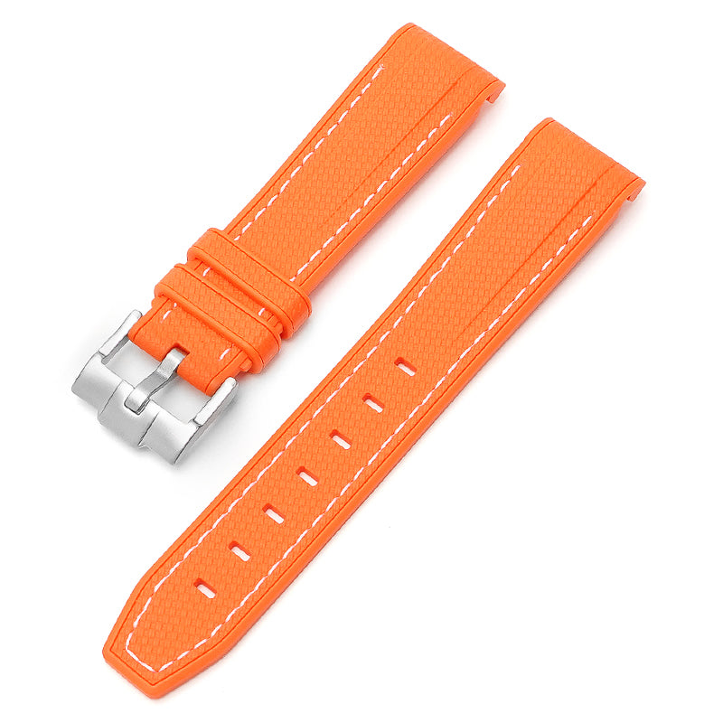 20mm Curved End Rubber Band For Omega X Swatch MoonSwatch, Replacement Watch Bands With Buckle For Omega X Swatch MoonSwatch and SpeedMaster - Multiple Colors