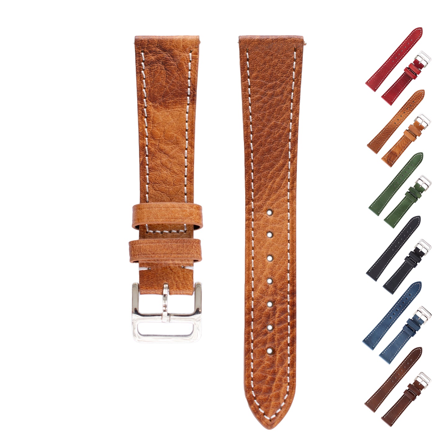 Calf Leather Watch Straps,Oiled Crazy Horse Leather Watch Straps