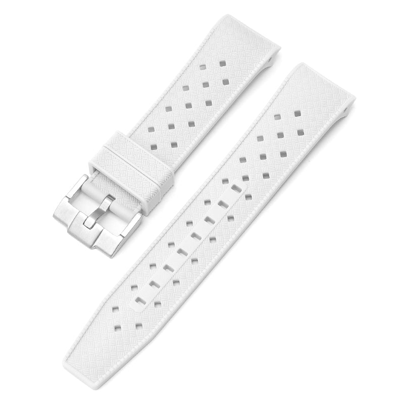 22mm Curved End Tropical Rubber Band For Blancpain X Swatch, Replacement Watch Bands With Buckle For Blancpain X Swatch Tropical Style