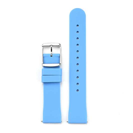 18mm 20mm 22mm Quick Release Silicone Watch Band, Rubber Band For Samsung Galaxy Watches, Replacement Straps with Silver Buckle For Smart Watches