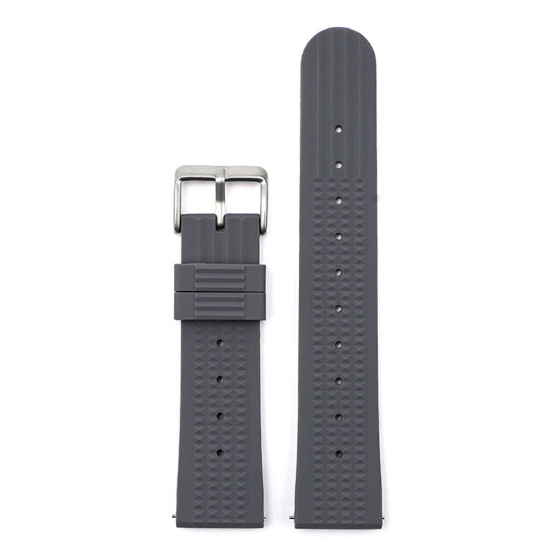 Quick Release 22mm Rubber Band For Seiko Prospex SKX Divers Watches, Replacement Watch Band With Buckle For Seiko Diver’s Watches Waffle Rubber Watch Strap