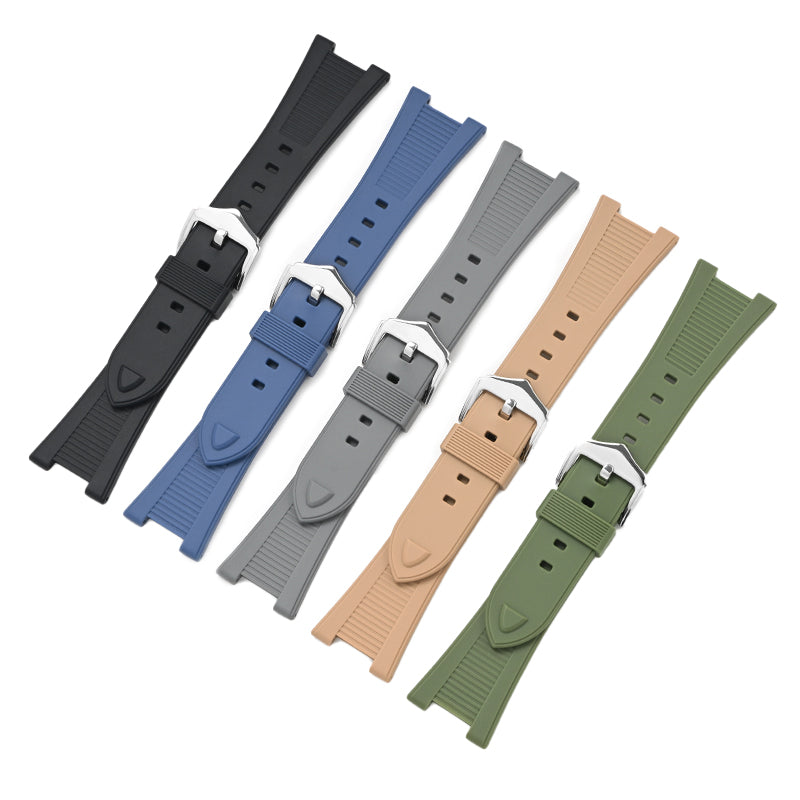 25mm Rubber Band For Patek Philippe Nautilus With Buckle, Rubber Watch Band Straps For Patek Philippe 5711 5712 5980