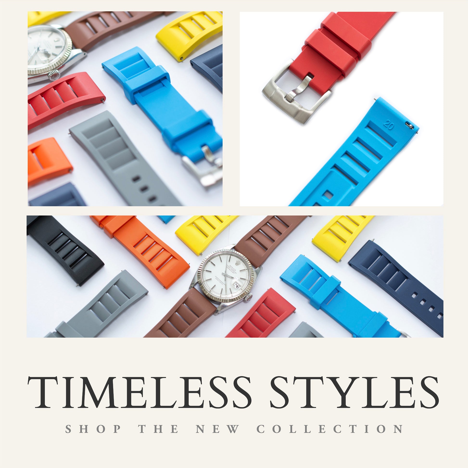 fkm  Vented Rubber watch band 
