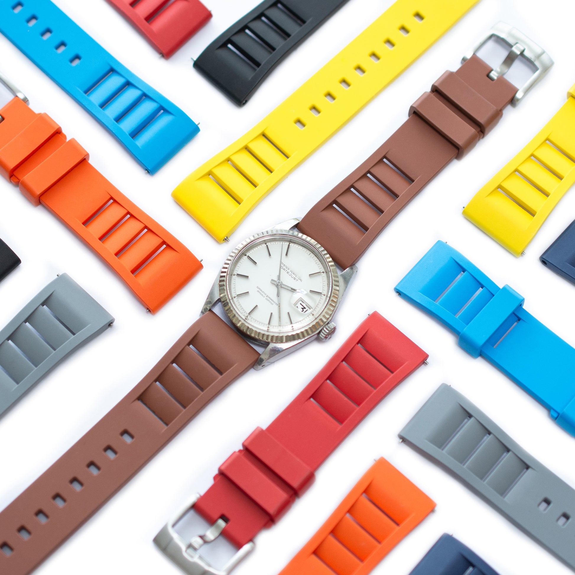  Vented Rubber straps on rolex 