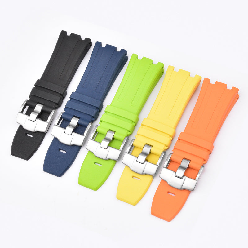 28mm FKM Rubber Band For Audemars Piguet Watches With Buckle, 28mm Rubber Watch Band With Buckle For AP Watches