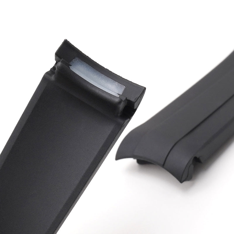 20mm FKM Rubber Band For Rolex Watches, Curved End 20mm Rubber Watch Band For Rolex Watches