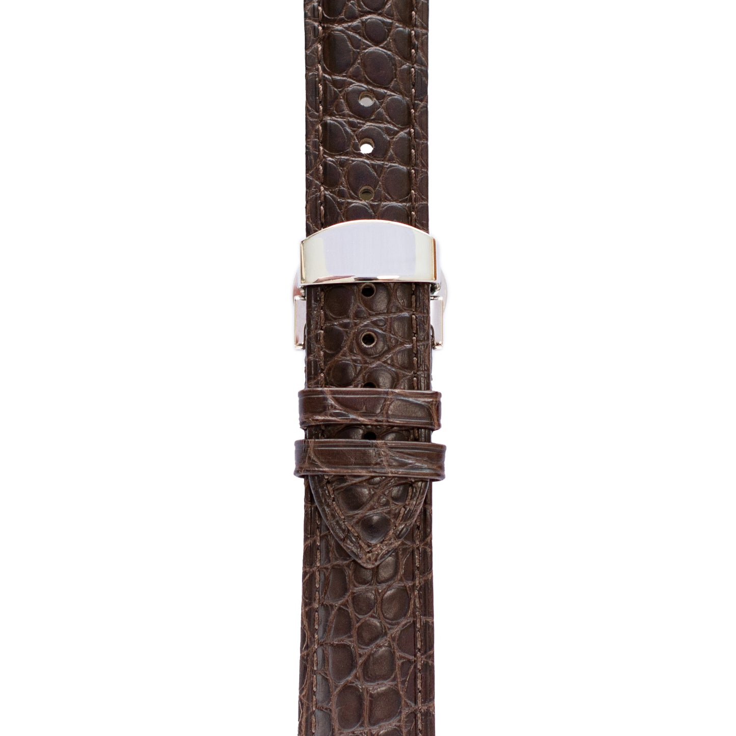 Crocodile Leather Straps For Watches With Deployment Clasp, Croco Watch Strap For Watches