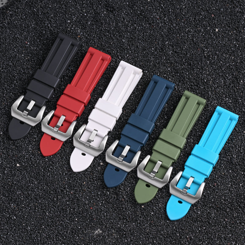 FKM Rubber Band For Panerai Watches With Buckle, Replacement Watch Bands For Panerai Watches