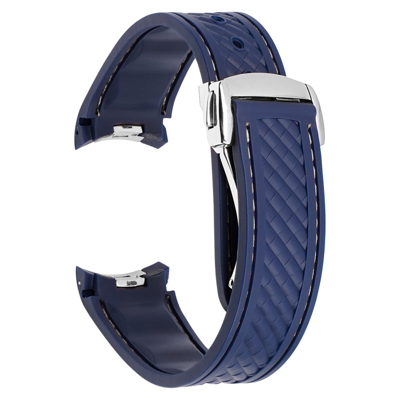 20mm Rubber Band For Omega Aqua Terra 150M With Deployment Clasp, Replacement Watch Bands With Clasp For Omega Aqua Terra