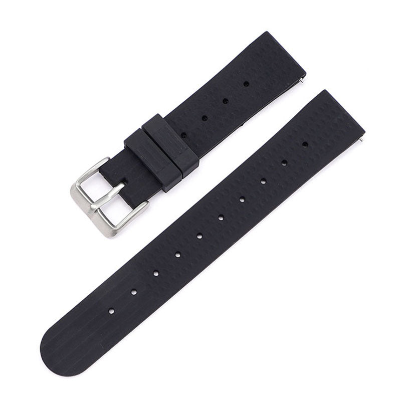 Quick Release 22mm Rubber Band For Seiko Prospex SKX Divers Watches, Replacement Watch Band With Buckle For Seiko Diver’s Watches Waffle Rubber Watch Strap