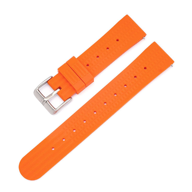 Quick Release 22mm Rubber Band For Seiko Prospex SKX Divers Watches, Replacement Watch Band With Buckle For Seiko Diver’s Watches Waffle Rubber Watch Strap