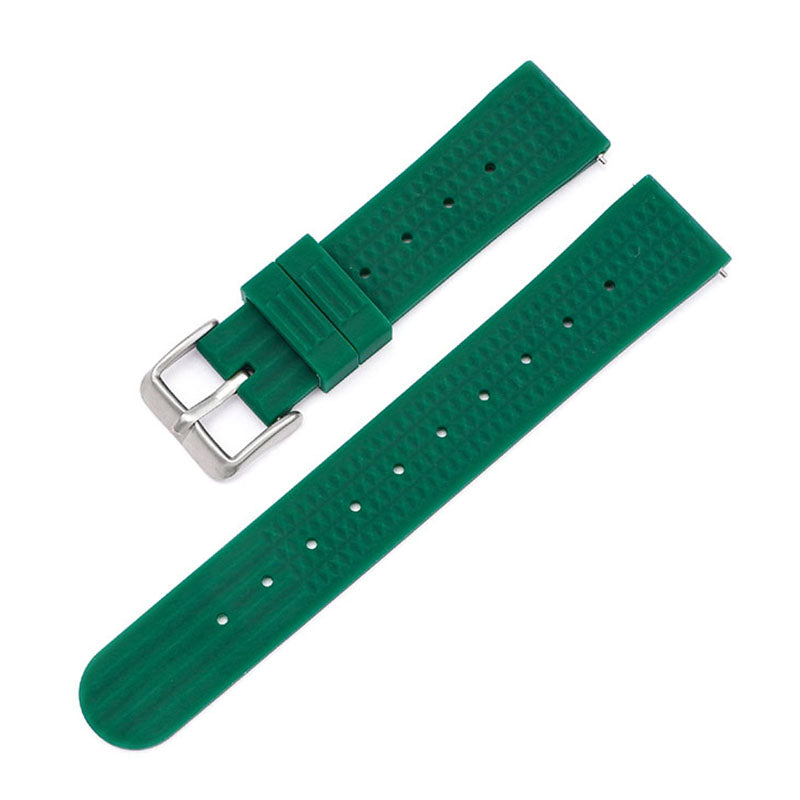 Quick Release 22mm Rubber Band For Seiko Prospex SKX Divers Watches, Replacement Watch Band With Buckle For Seiko Diver’s Watches Waffle Rubber Watch Strap
