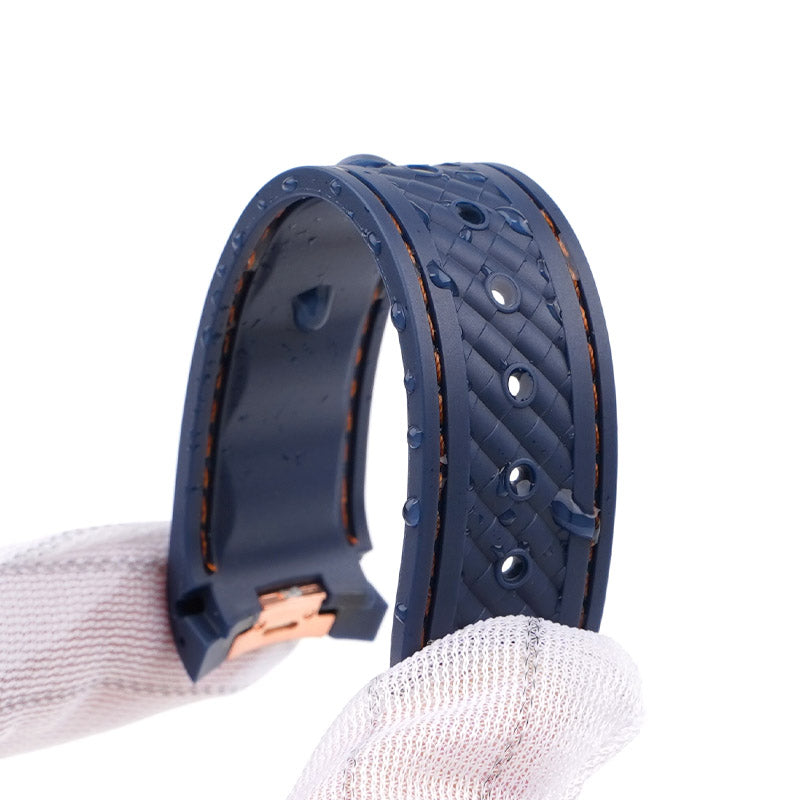 20mm Rubber Band For Omega Aqua Terra 150M With Deployment Clasp, Replacement Watch Bands With Clasp For Omega Aqua Terra