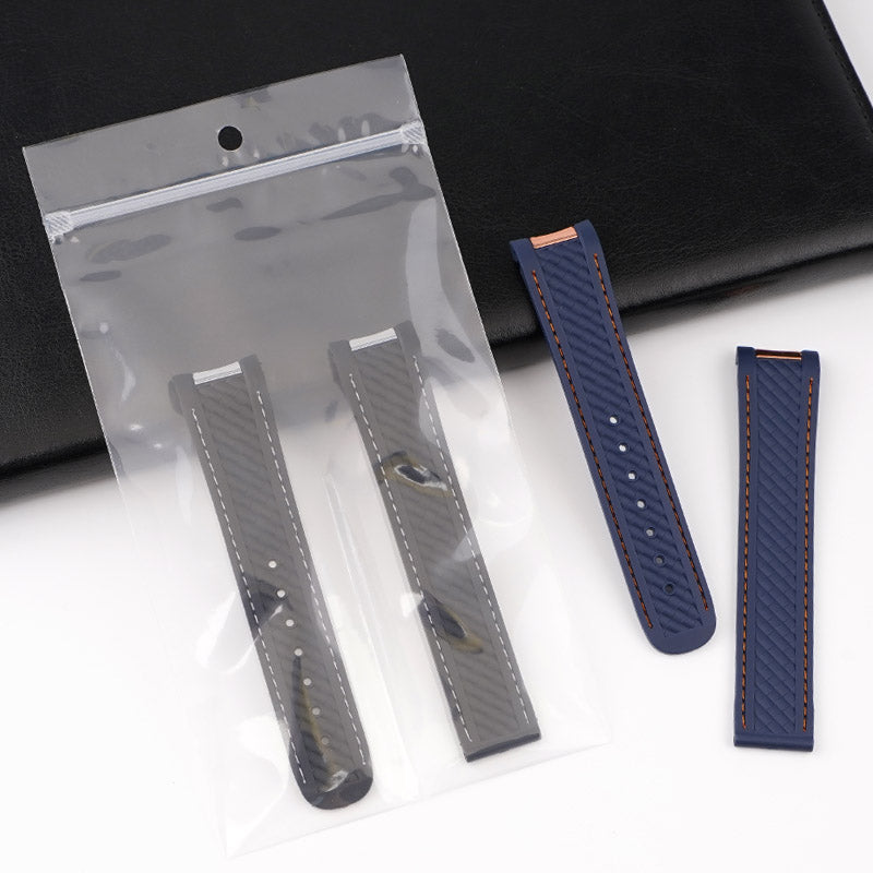 20mm Rubber Band For Omega Aqua Terra 150M With Deployment Clasp, Replacement Watch Bands With Clasp For Omega Aqua Terra