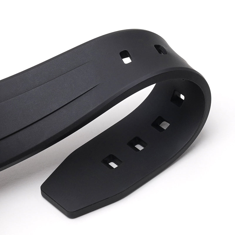 20mm FKM Rubber Band For Rolex Watches, Curved End 20mm Rubber Watch Band For Rolex Watches