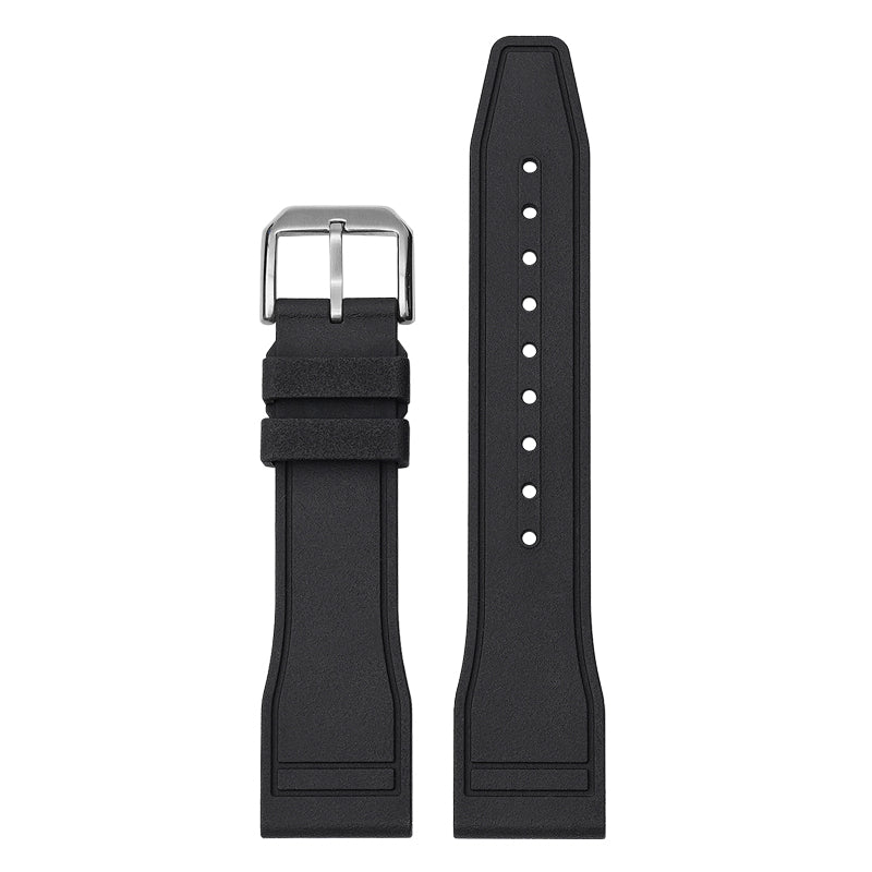 Quick Release Rubber Band For IWC Pilot Portuguese Watches, Replacement Watch Band With Buckle For Pilot Watches FKM Rubber