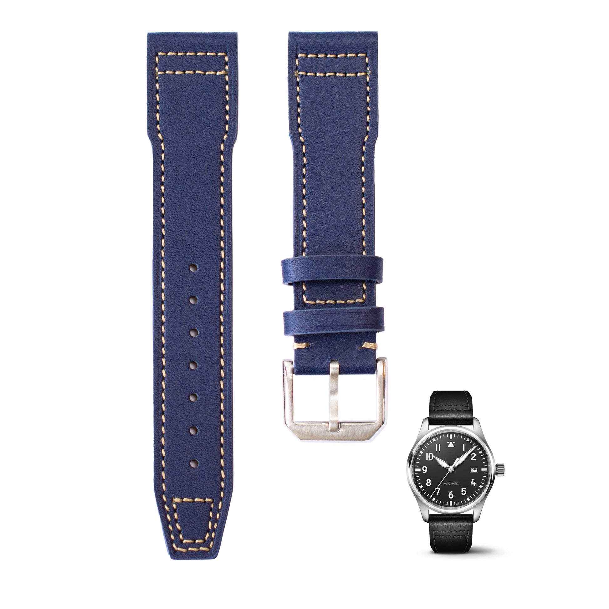 Blue straps for iwc pilot watches
