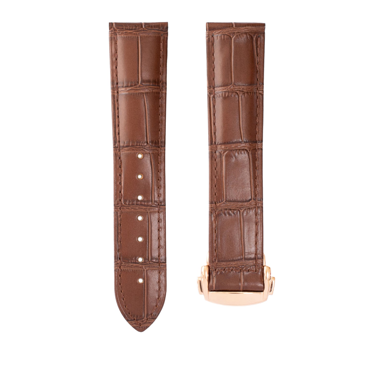 Crocodile Leather Watch Straps for Omega Watches with Deployment Clasp