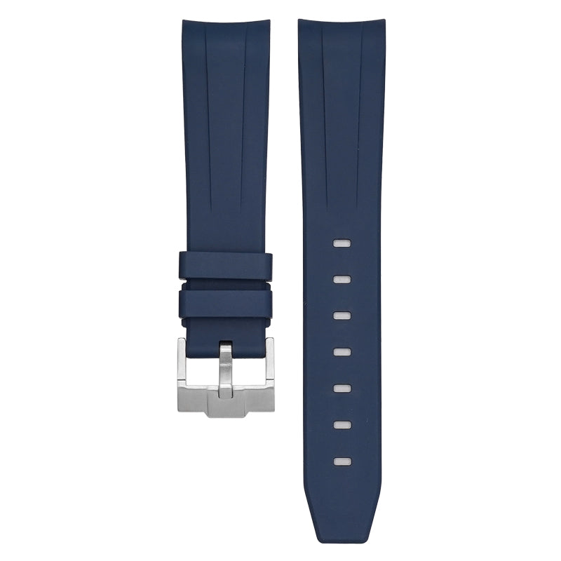 20mm FKM Rubber Band For Rolex Watches, Curved End 20mm Rubber Watch Band For Rolex Watches