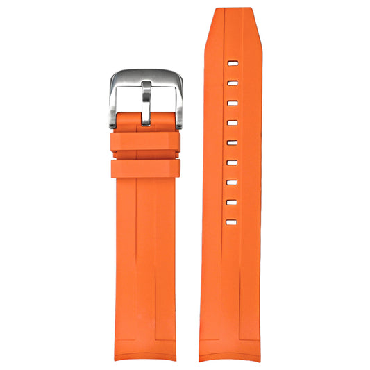 21mm FKM Rubber Band For Tissot Seastar 1000 Powermatic 80 T120407A, Replacement Curved End Watch Band For Tissot Seastar 1000 Watches