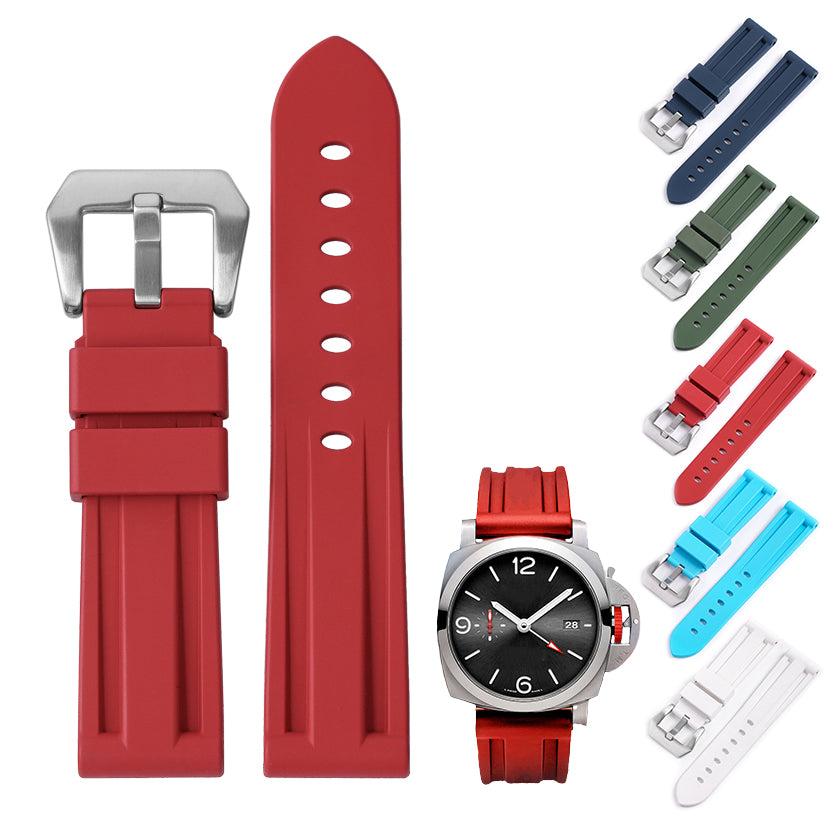 FKM Rubber Band For Panerai Watches With Buckle, Replacement Watch Bands For Panerai Watches