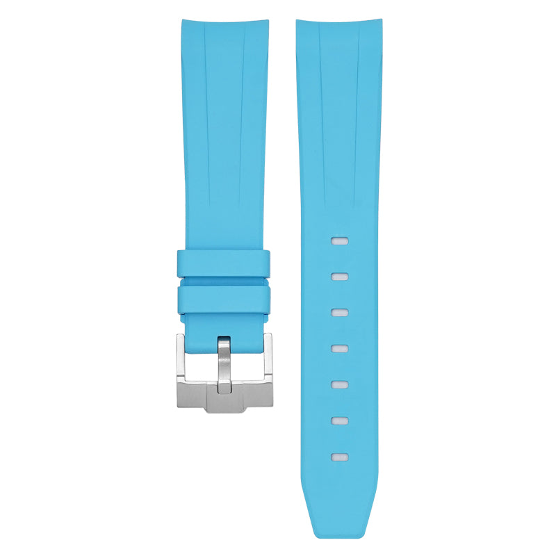 20mm FKM Rubber Band For Rolex Watches, Curved End 20mm Rubber Watch Band For Rolex Watches